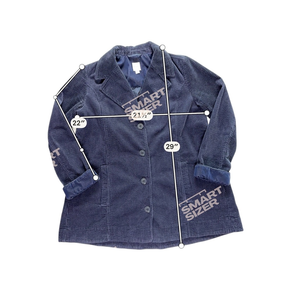 J Jill Corduroy Chore Jacket S Wide Wale Velvet Trim Coastal Boho Luxe Timeless - Picture 3 of 9
